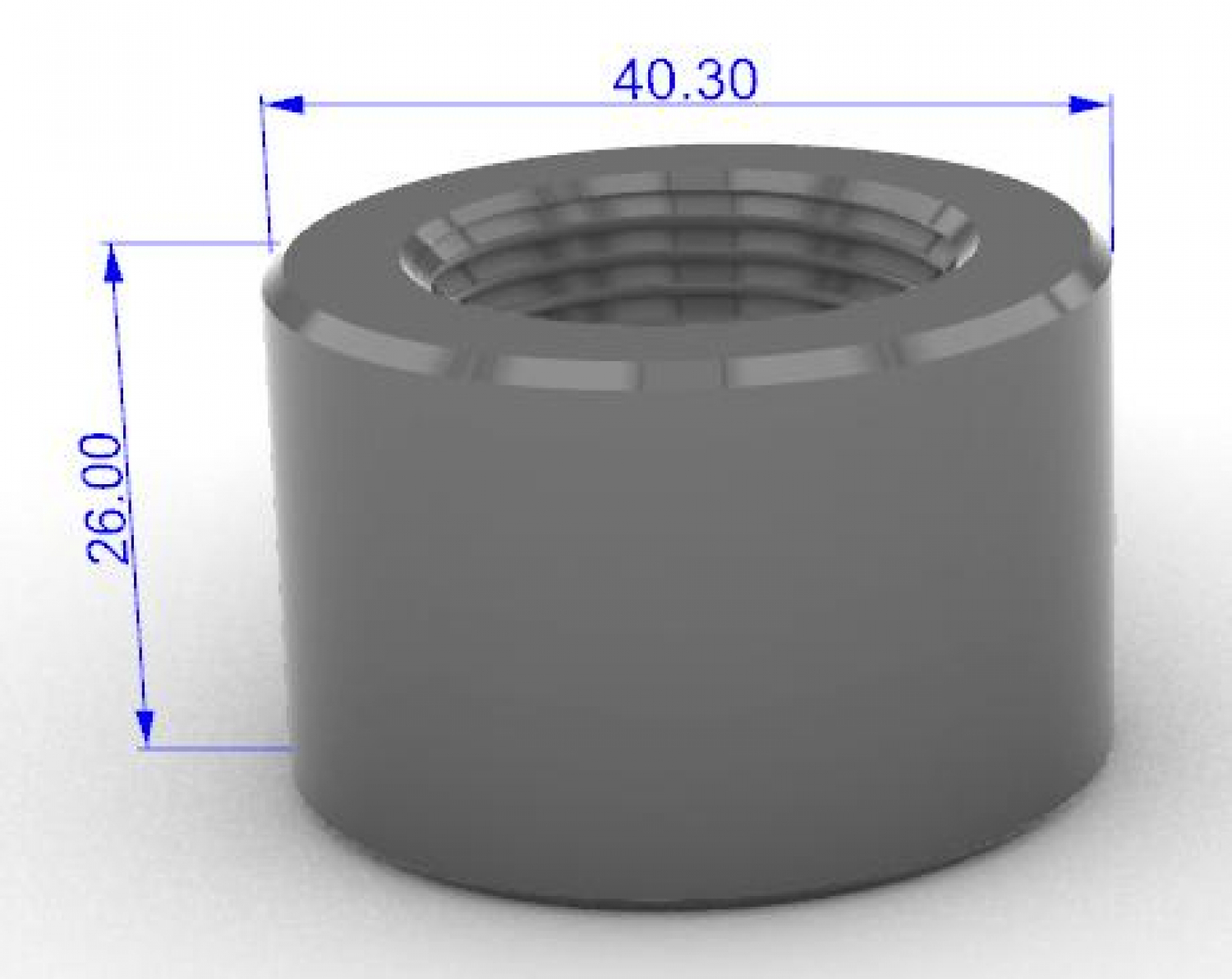 Threaded sleeve-3-4-40mm
